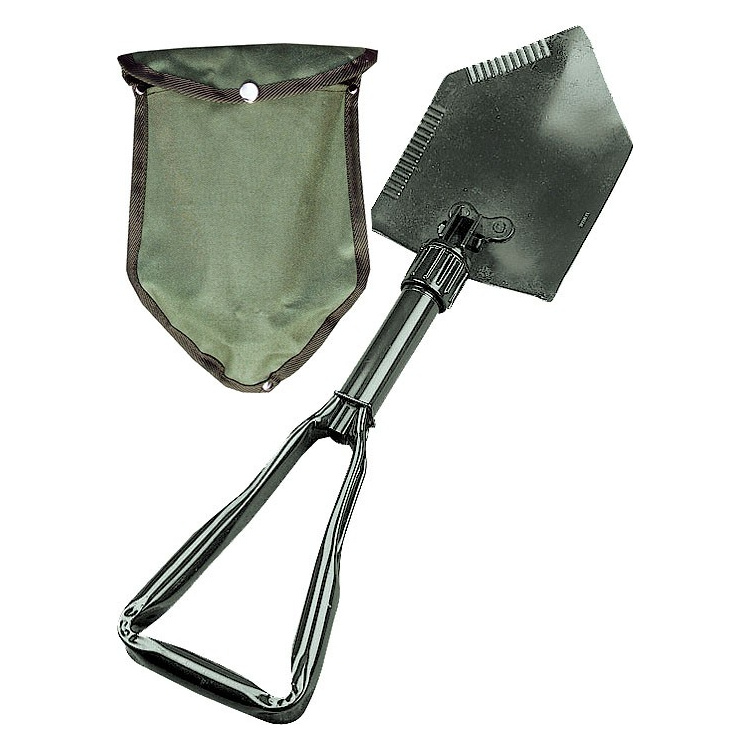 Foldable Field Shovel Deluxe, with a cover, Rothco
