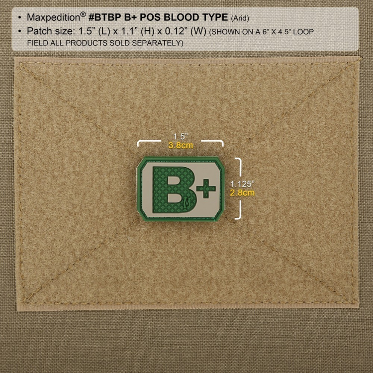 B+ Blood Type Morale Patch, Maxpedition