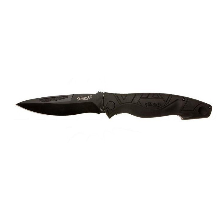 Walther TFK knife black, smooth blade