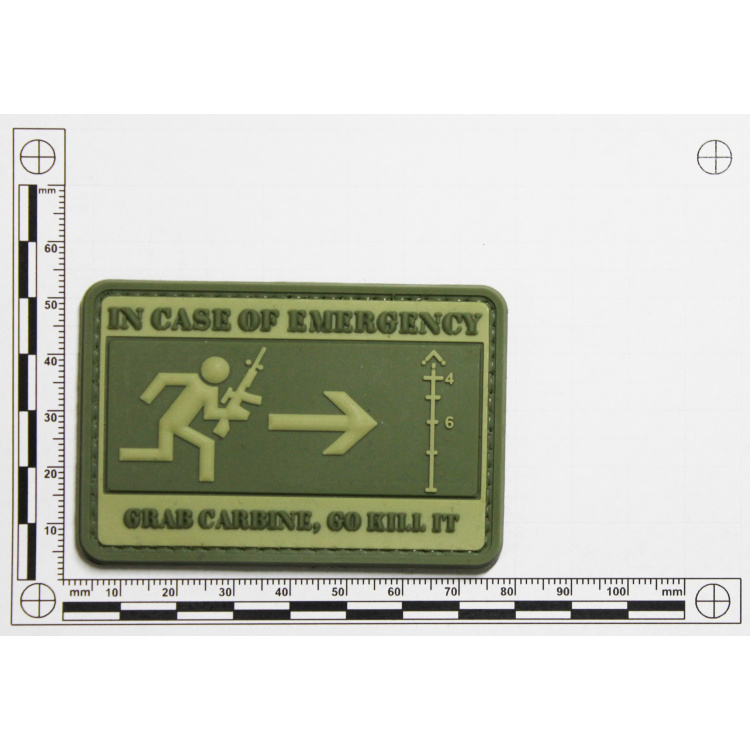 PVC patch &quot;In Case of Emergency&quot;