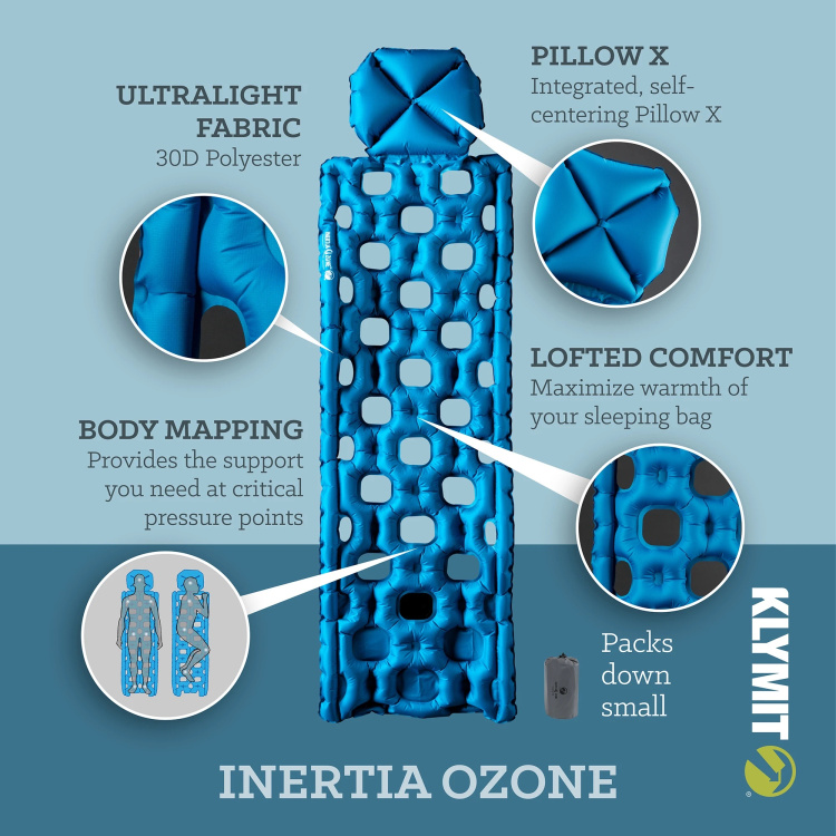 Sleeping pad Inertia O Zone, blue, Klymit