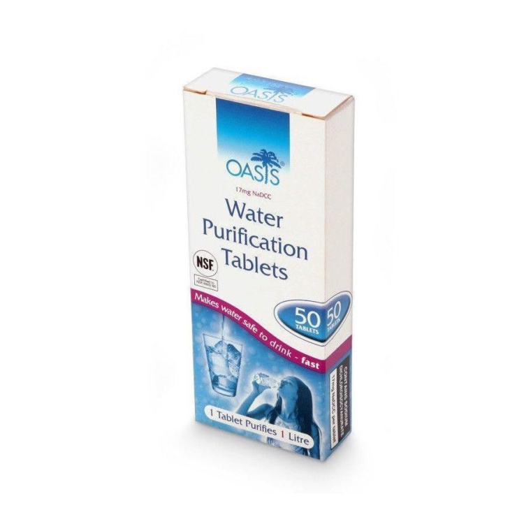 Water Purifying Tablets, 50 tablets, BCB