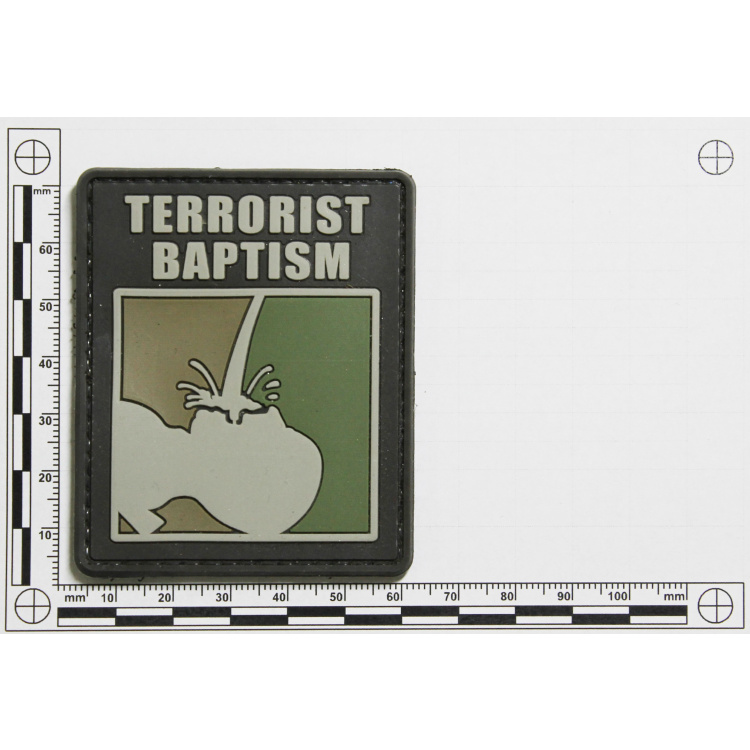 PVC nášivka Terrorist baptism