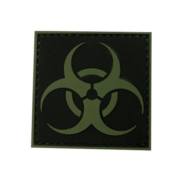 PVC nášivka Biohazard, zelená