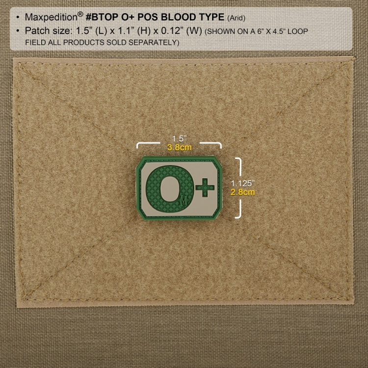O+ Blood Type Morale Patch, Maxpedition