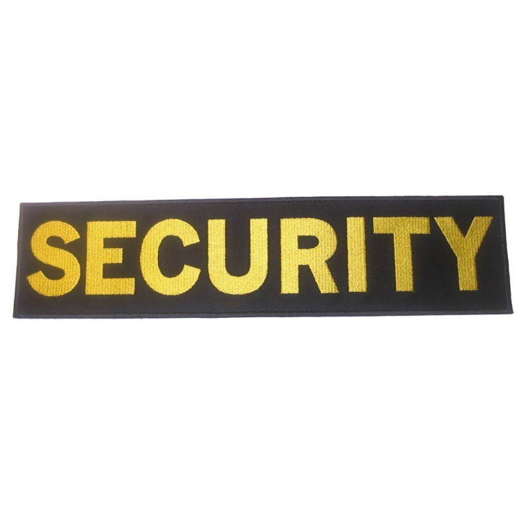 Large applique &quot;Security&quot;, on back