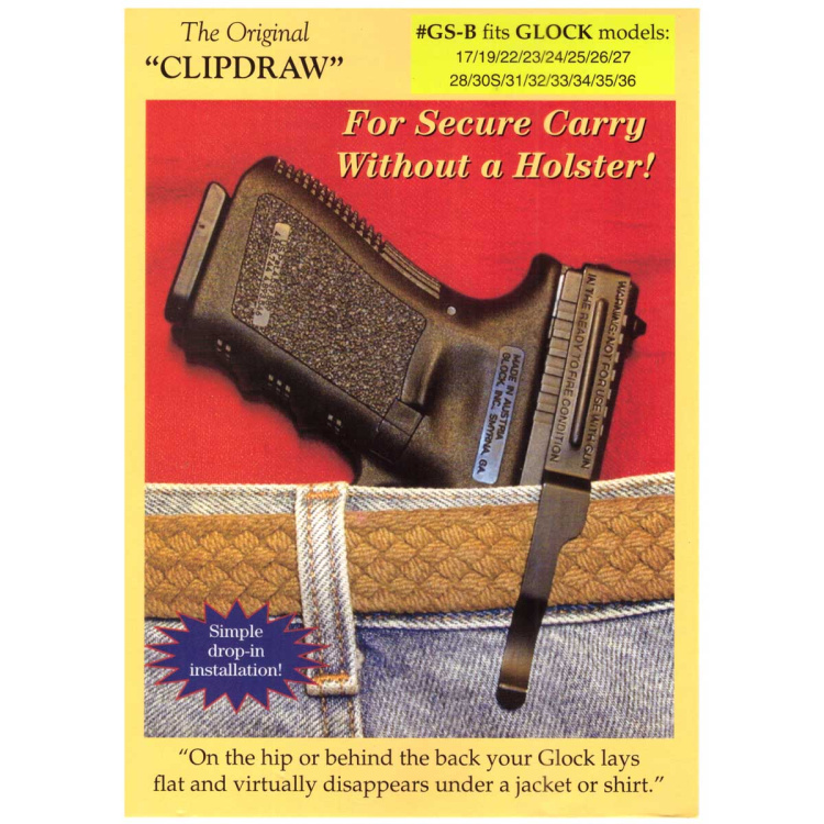 Clipdraw klip pro skryté nošení pistole Glock
