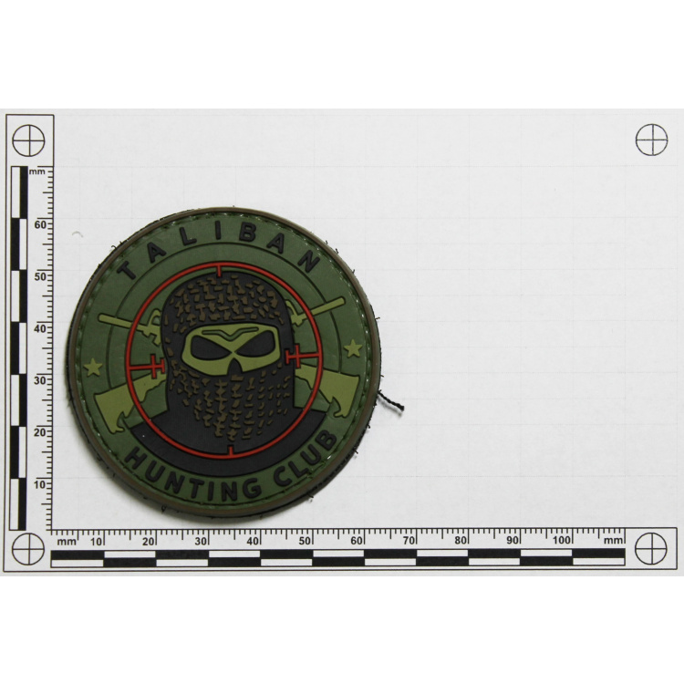 PVC patch &quot;New Taliban Hunting Club&quot;, green