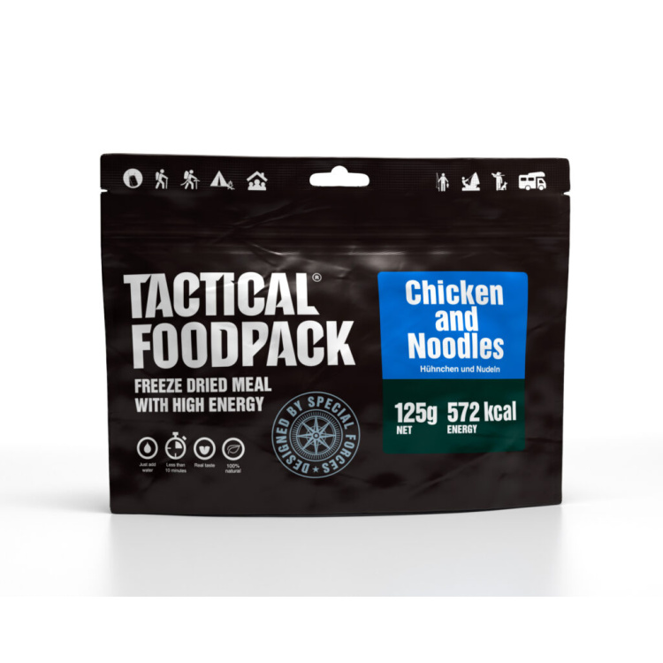 Dehydrované jídlo - nudle s kuřecím masem, Tactical Foodpack