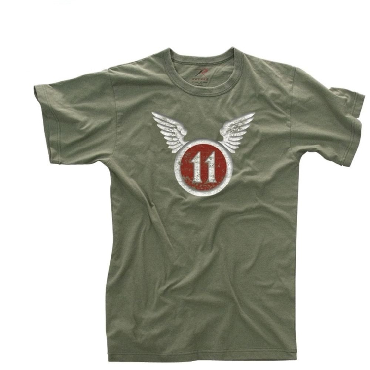 Tričko 11th Airborne Vintage, olivové, Rothco