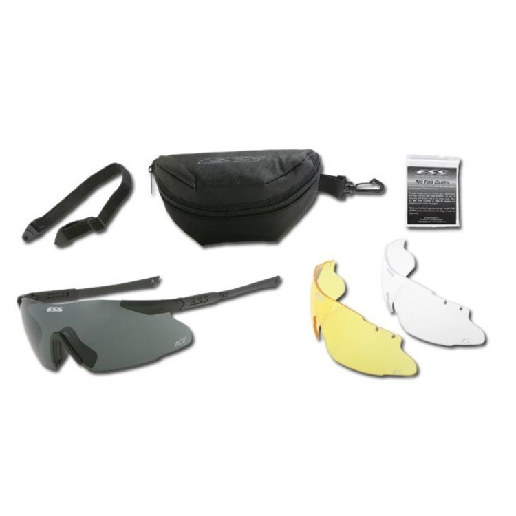 Balistic goggles ICE, protective, 3 replaceable glasses, ESS