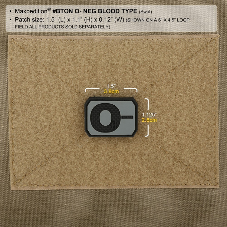 O- Blood Type Morale Patch, Maxpedition
