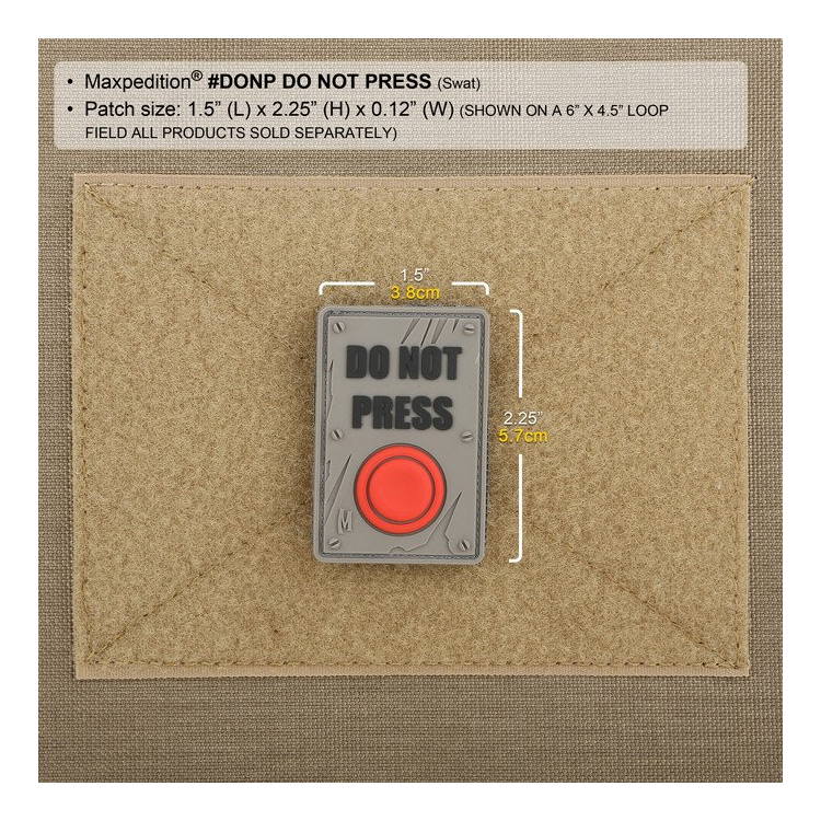 Do Not Press Morale Patch, Maxpedition