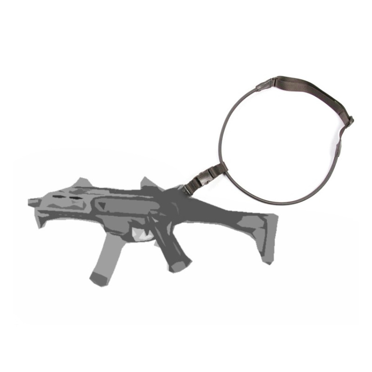 Gun sling single-port elastic, Black, Fenix