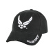 Deluxe Low Profile Air Force Wing Cap, black, Rothco
