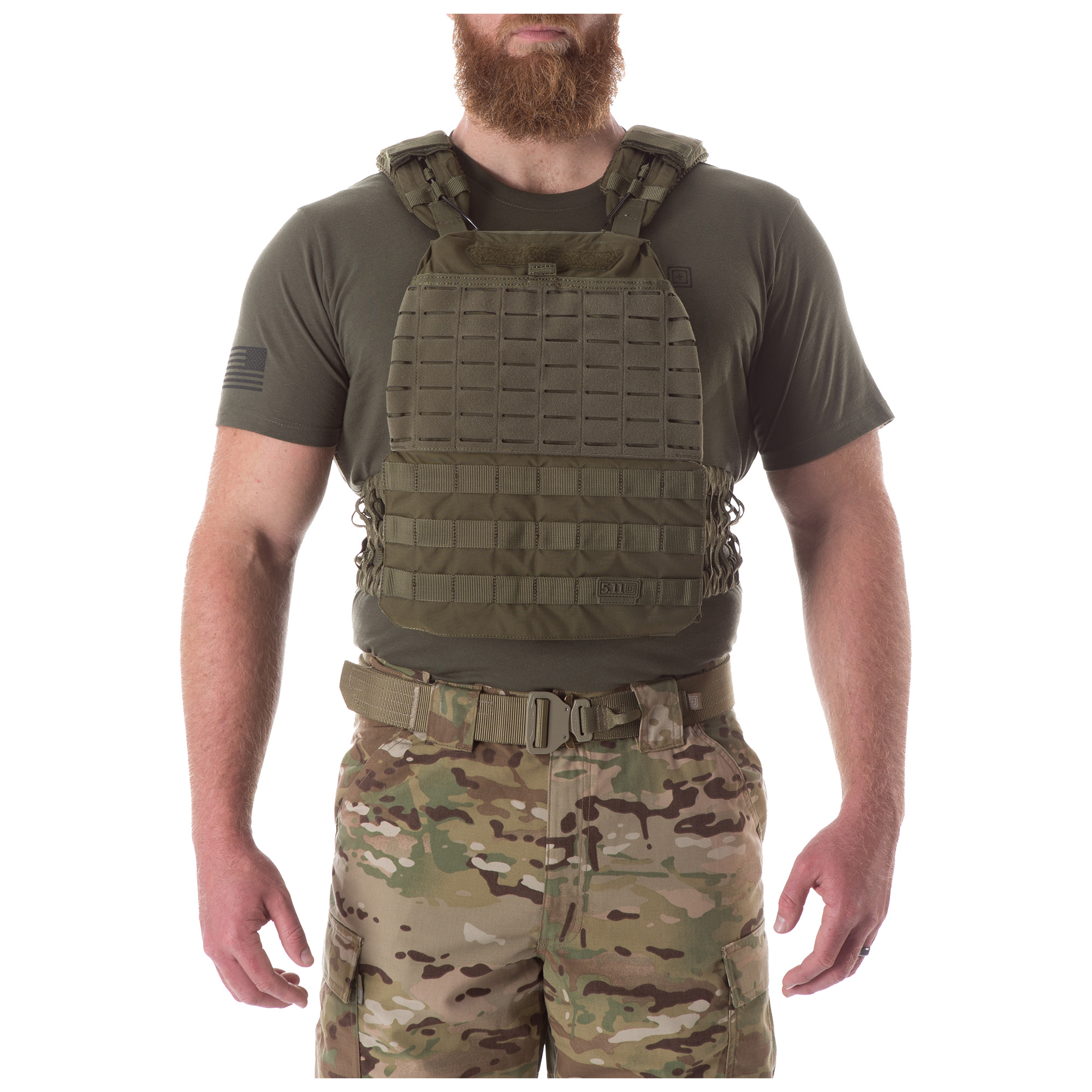 Tactical Vest Grey Blue Plate Carrier Military Rig 10x12 Plates W/ side Plates 