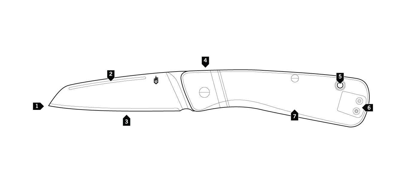 Gerber Straightlace Modern Folding Knife, Fine Edge