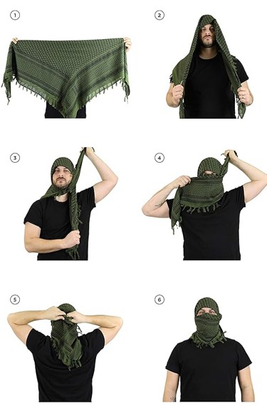 vázání palestina šátku