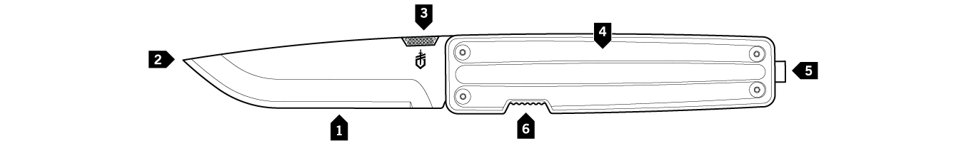 Gerber Pocket Square Folding Knife - Aluminum Handle